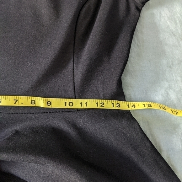 Nwt LBD Black Stretch Ponte Dress with Scallop - Picture 10 of 13